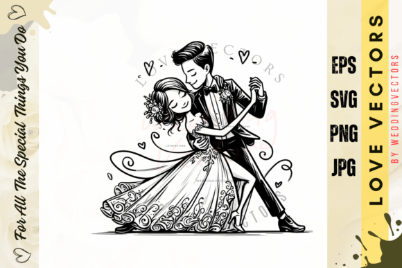 Capturing Romance with Wedding Couple Vectors