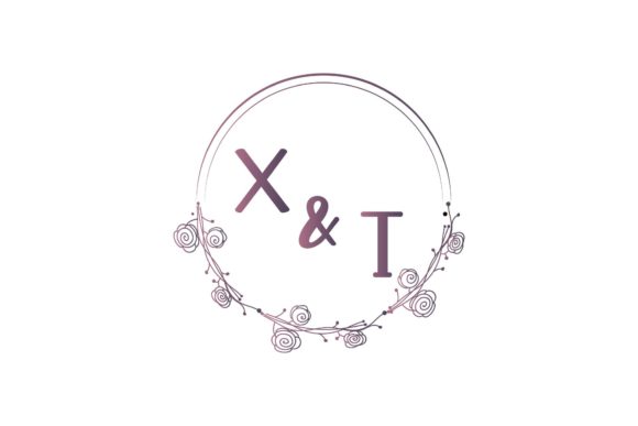 Elegant Floral Monograms: The X & T Initial Wedding Collection