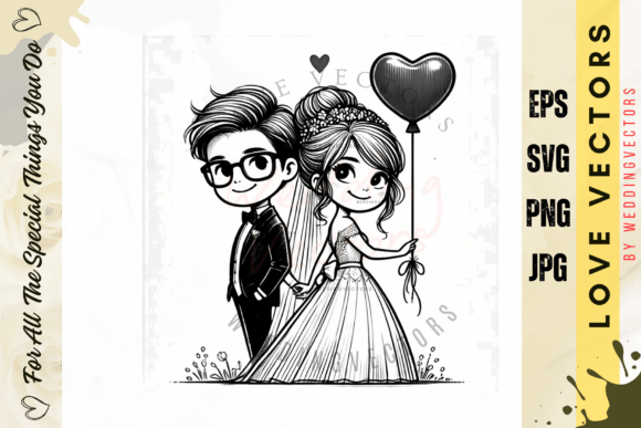 Elegant Love Vectors: The C4938 Wedding Collection
