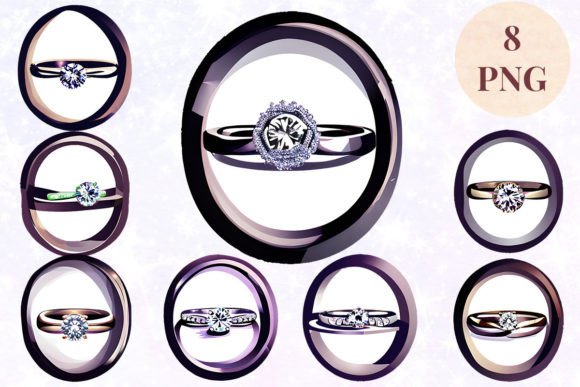 Elegant Wedding Ring Clipart: A Designer's Digital Toolkit