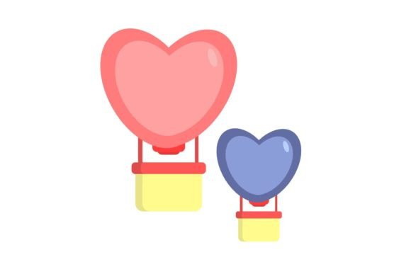 Enchanting Wedding Air Balloon Vector Art for Your Designs