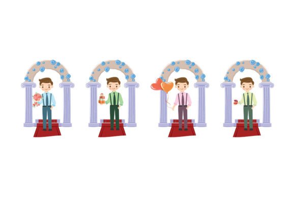Marriage Ceremony Wedding Male Character: A Designer's Asset