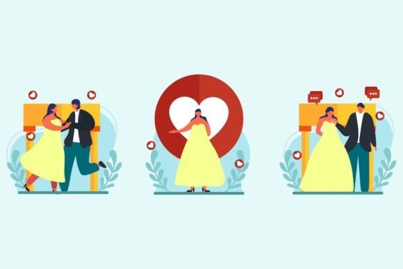 Towards the Wedding Day Flat Design: Crafting Elegant Visual Stories