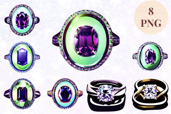 Wedding Ring 13 Clipart PNG: A Modern Asset for Designers