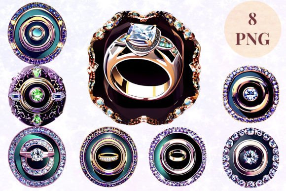 Wedding Ring 20 Clipart PNG: Versatile Design Assets for Every Project
