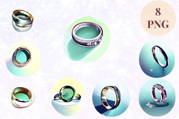 Wedding Ring 23 Clipart PNG: A Versatile Design Asset