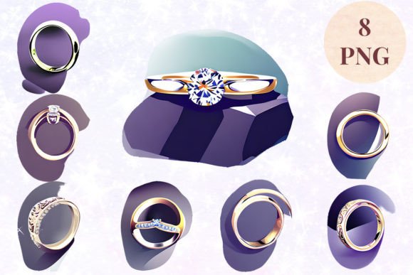 Wedding Ring 25 Clipart PNG: Your Key to Elegant Design Projects